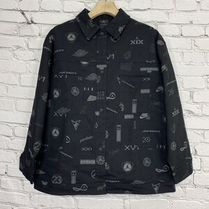 Air Jordan Womens Trucker Jacket Size S Oversized 23‎ Legendary Logos DX0384-010